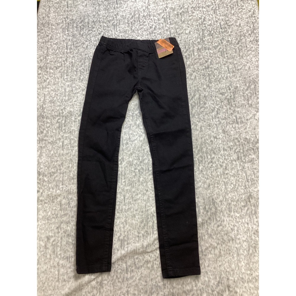 Roebuck‎ & Co Black Denim Jeggings Elastic Waist Pull On Pants Size 10 NEW